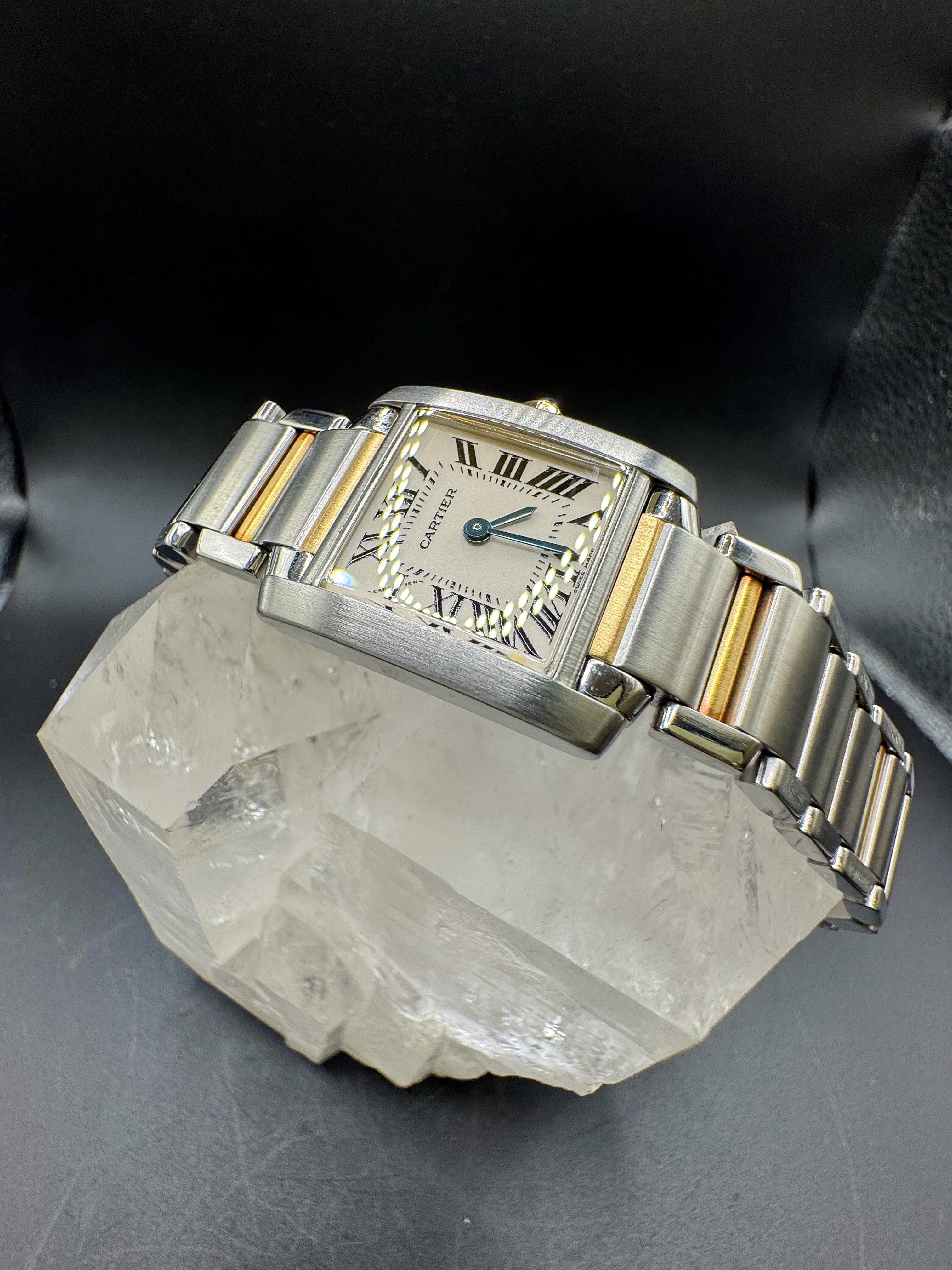 Cartier Tank Française Ref. 2384 Damenuhr in Gold/Stahl