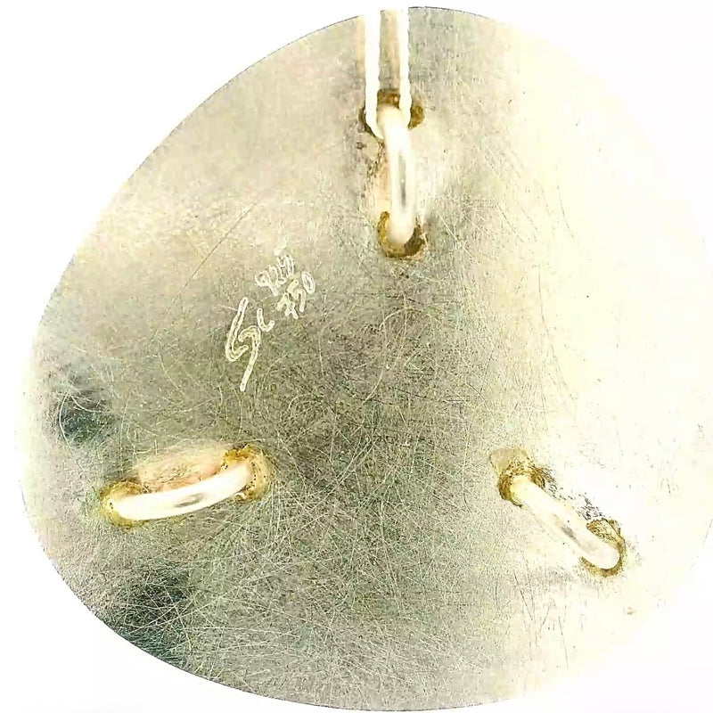 Einmaliger Anhänger in 925 Sterling Silber & 18 Karat Gold mit Natur-Feueropal