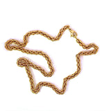 Elegante Zopf Halskette in 14 Karat Gelbgold mit Karabiner