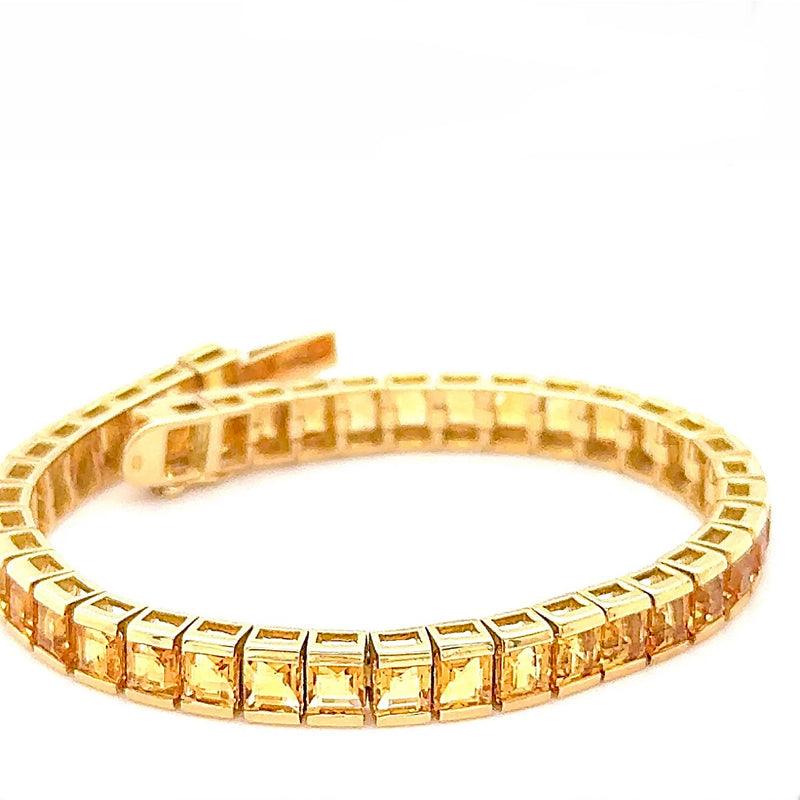 Hochwertiges Armband in 18 Karat Gelbgold mit leuchtenden Citrinen - Original Hörl