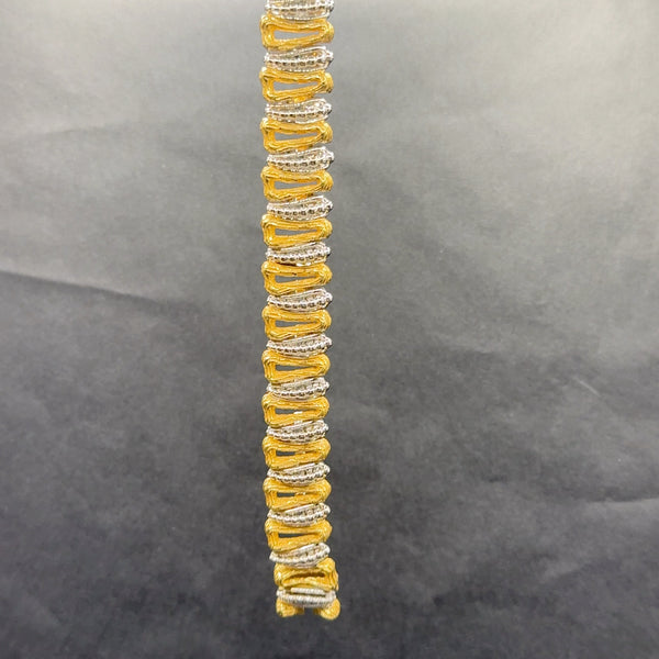 Handgefertigtes Goldbaur Armband in 18 Karat Gelb -und Weißgold