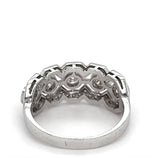 Ausgefallener Ring in 18 Karat Weißgold mit feinen Brillanten & Diamanten