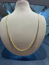 Lange Venezianerkette in 14 Karat Gelbgold mit Federring