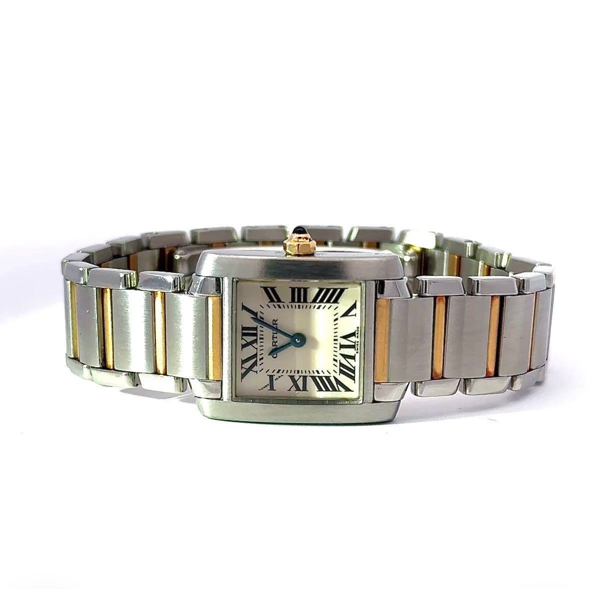 Cartier Tank Française Ref. 2384 Damenuhr in Gold/Stahl