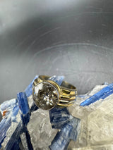 Beeindruckender Vintage-Ring in 14 Karat Gold mit riesigem Fancy-Diamanten