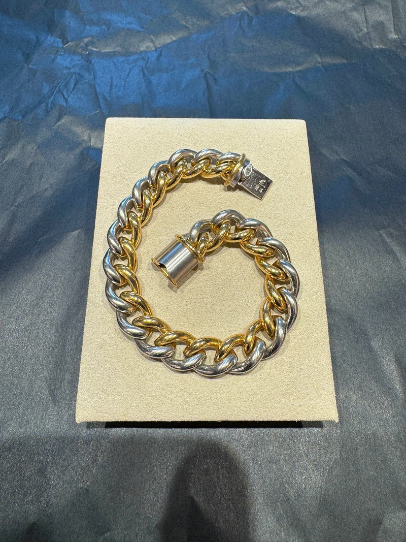 Original IsabellaFa Armband in 18 Karat Gelbgold und 950er Platin mit Diamant