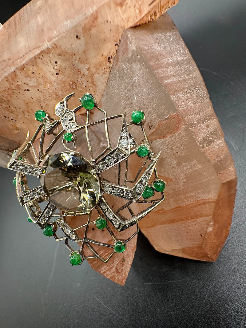 Vintage-Brosche & Anhänger in Silber – handgefertigtes Unikat