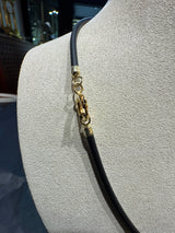 Moderner Anhänger in 14 Karat Gelbgold mit feinen Amethyst & Brillanten