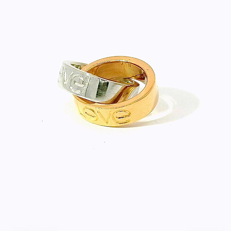 Zeitloser Love-Anhänger in 18 Karat Weiß- &amp; Roségold