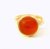 Moderner Tamara Comolli Ring „Bouton Large Carnelian“ in 18 Karat Gelbgold