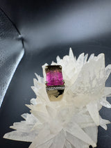 Beeindruckender Ring in 14 Karat Gelbgold mit Bicolor-Turmalin & Brillanten