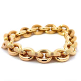 Ausgefallenes Erbsketten-Armband in 18 Karat (750) Gelbgold