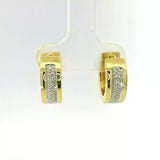 Zeitlose Kreolen in 14 Karat Gelbgold mit Diamanten