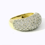 Wirkungsvoller Bicolor-Ring in 18 Karat Gelb- und Weißgold mit Brillanten