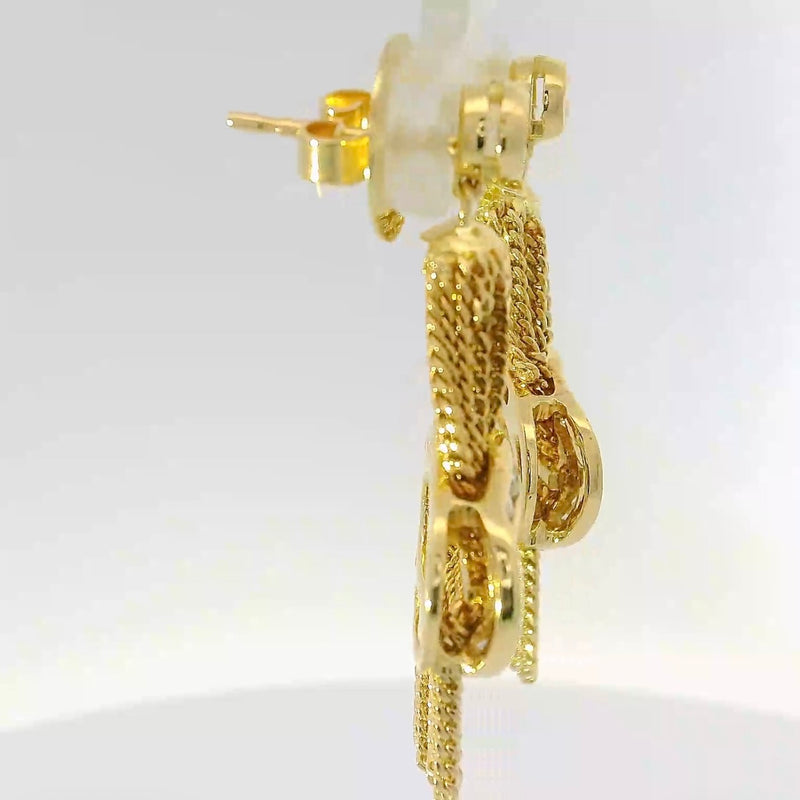 Außergewöhnliche Ohrringe in 18 Karat Gelbgold mit feinsten Brillanten