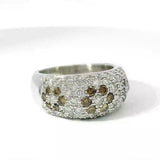 Edler Ring in 18 Karat (750) Weißgold mit Brillanten & Fancy Brillanten