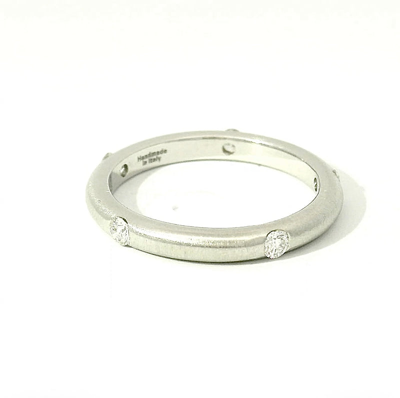 Zeitloser Adolfo Courrier Ring in 18 Karat Weißgold mit Brillanten - Eterno