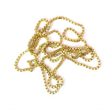 Lange Venezianerkette in 14 Karat Gelbgold mit Federring
