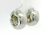 Eindrucksvolle Kreolen in 18 Karat Weißgold – Pavé mit Brillanten