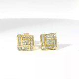 Elegante Ohrringe in 14 Karat (585) Gelbgold mit Diamanten