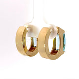 Elegante Ohrringe in 14 Karat Gelbgold mit leuchtenden Topasen