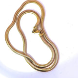 Edle Fischgräten Halskette in 18 Karat Gelbgold mit Karabiner