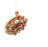 Antike Jugendstil Brosche in 14 Karat Roségold mit Altschliff-Diamanten