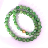 Hochwertige Jade-Kette mit 18 Karat Kugelschloss