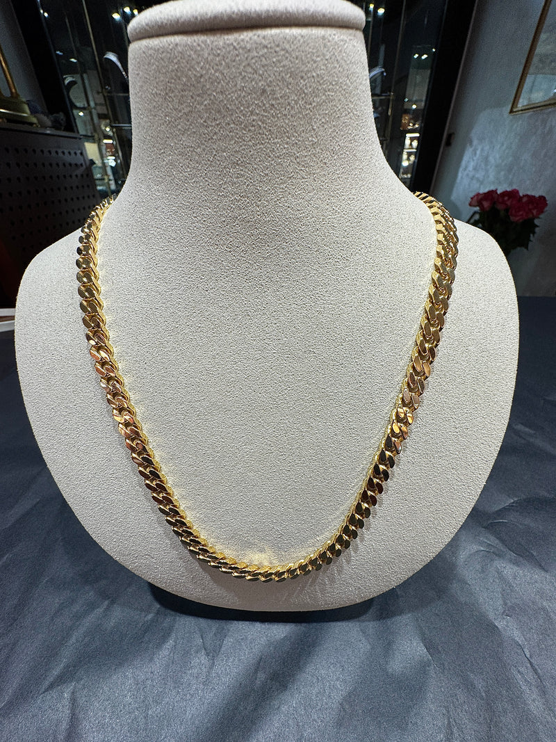 Massive Panzerkette in 18 Karat Gelbgold – hochwertige deutsche Arbeit