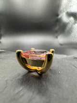 Hochfeiner Morganit Anhänger in 14 Karat Gelbgold mit Brillanten - Handarbeit