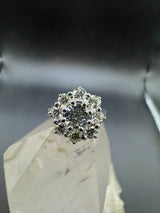 Edler Entourage-Ring in 18 Karat Weißgold mit feinen Brillanten
