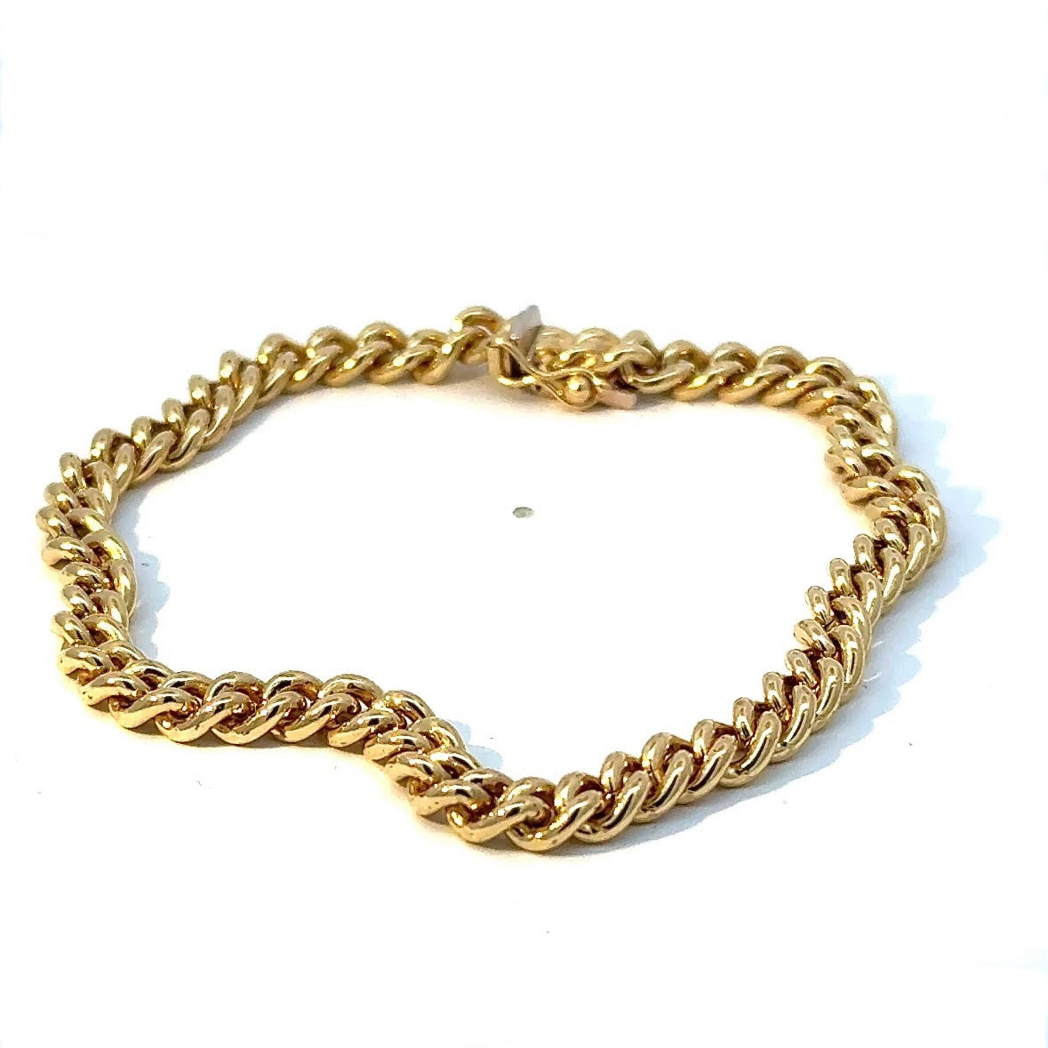 Hochwertiges Rundpanzer-Armband in 18 Karat Gelbgold