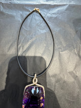 Riesiger Amethyst Anhänger in 14 Karat Gelbgold mit feinen Brillanten