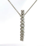 Zeitloses Collier in 14 Karat Weißgold mit feinen Brillanten