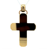 Riesiger Kreuz Anhänger in 18 Karat strahlendem Gelbgold von C'est Laudier