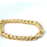 Breites Panzerketten-Armband in 18 Karat (750) Gelbgold mit Karabiner