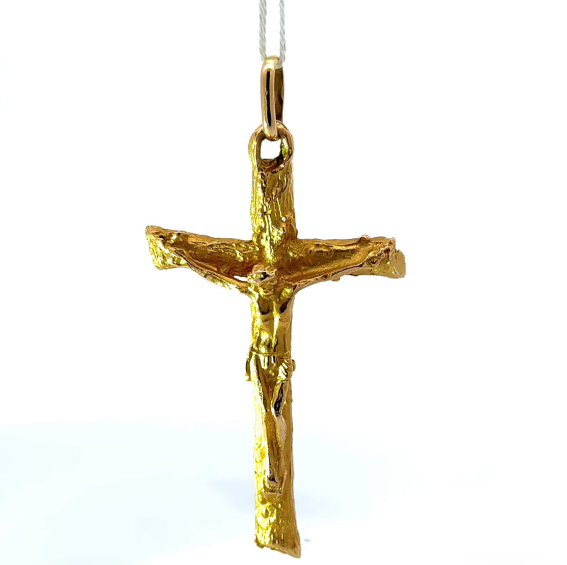 Kreuzanhänger in 14 Karat Gelbgold mit Jesusfigur