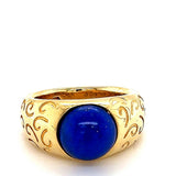 Original Cantelli Blue Moon Ring in 18 Karat Gelbgold mit feinem Lapis Lazuli