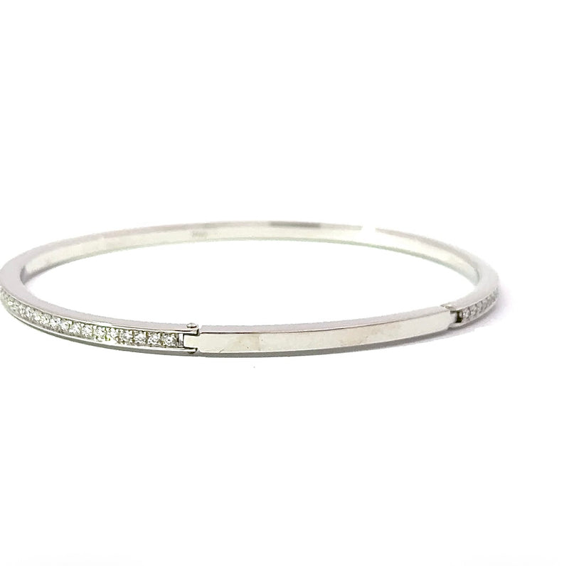 Edler Armreif in 950er Platin mit 1,45 Karat hochfeinen Brillanten