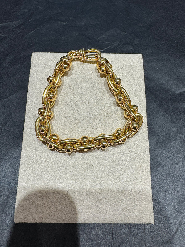 Ausgefallenes Armband in 18 Karat (750) strahlendem Gelbgold