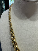 Leuchtendes Erbsencollier in 8 Karat Gelbgold mit schönem Verlauf