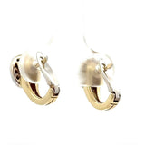 Elegante Ohrringe in 14 Karat Gelb- und Weißgold mit Saphiren & Brillanten