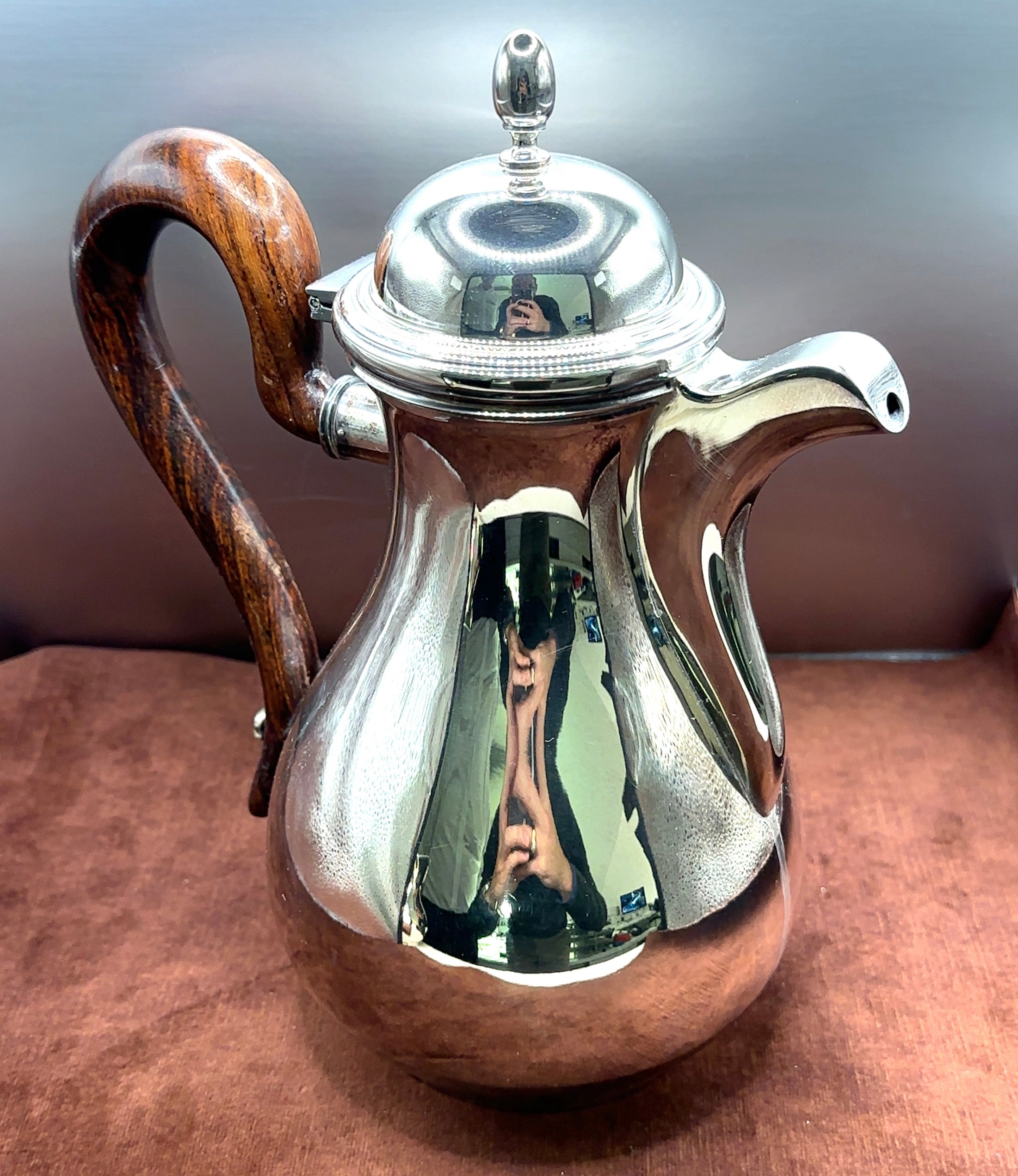 Elegantes italienisches Silber Service aus den 1940er Jahren in 800er Silber mit edlen Holzgriffen