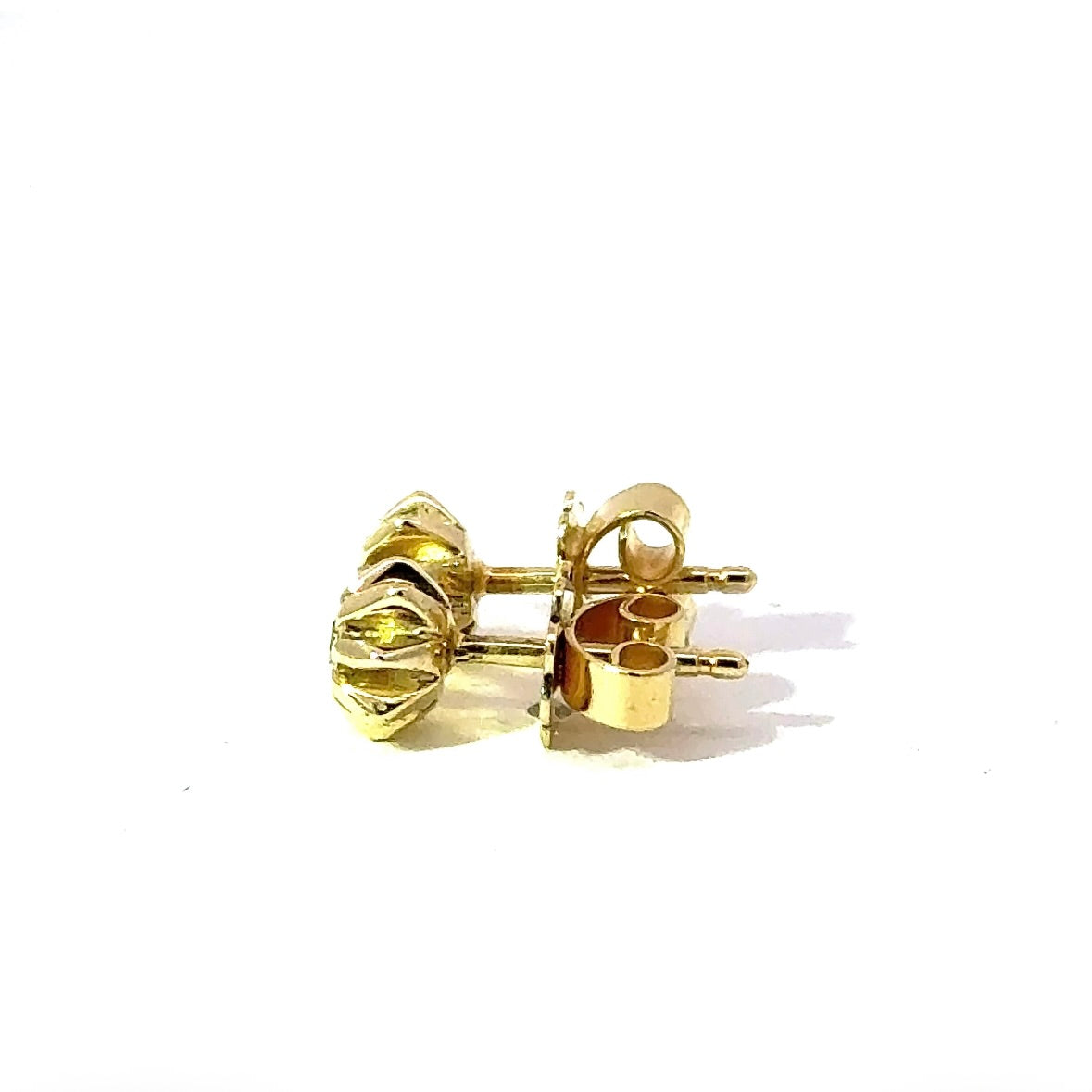 Vintage Ohrstecker in 14 Karat Gelbgold mit Brillanten