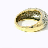 Wirkungsvoller Bicolor-Ring in 18 Karat Gelb- und Weißgold mit Brillanten