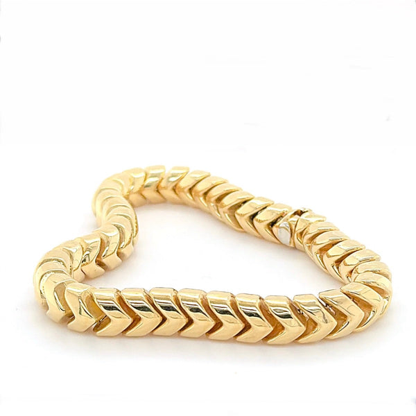 Edles Schlangenketten-Armband in 18 Karat strahlendem Gelbgold