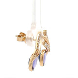 Elegante Ohrringe in 14 Karat (585) Gelbgold mit Tansaniten & Brillanten