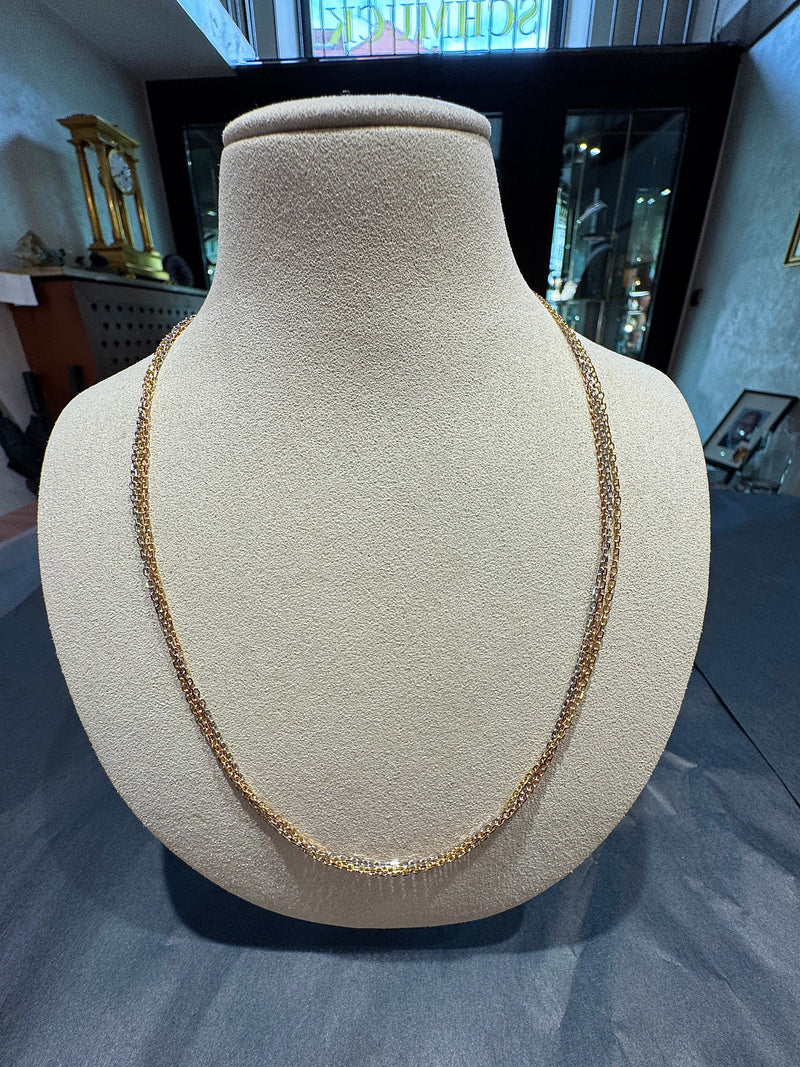 Cartier Halskette in 18 Karat Gelb-,Weiß-& Roségold