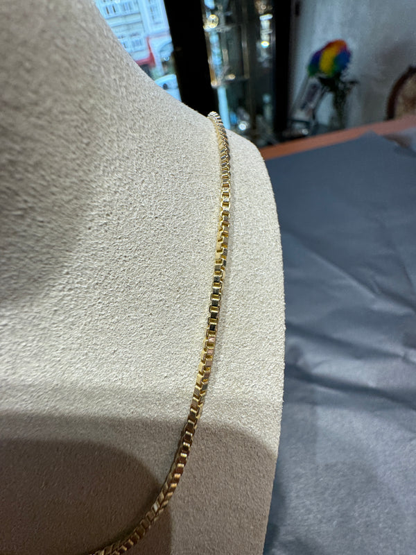 Lange Venezianer-Halskette in 14 Karat (585) Gelbgold