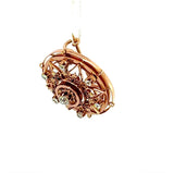 Antike Jugendstil Brosche in 14 Karat Roségold mit Altschliff-Diamanten
